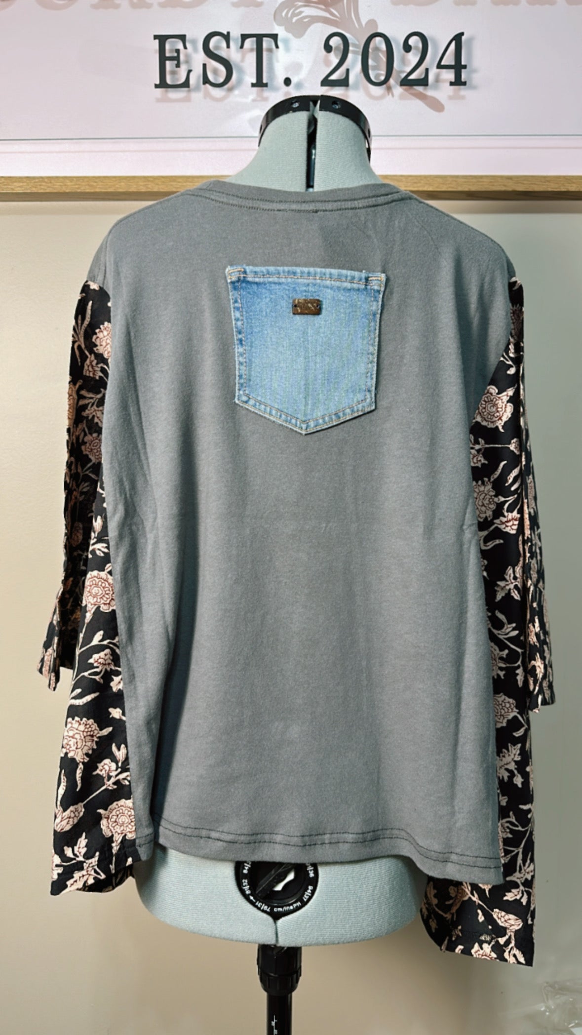 Rolling Stones Mix & Match Tee Grey Floral