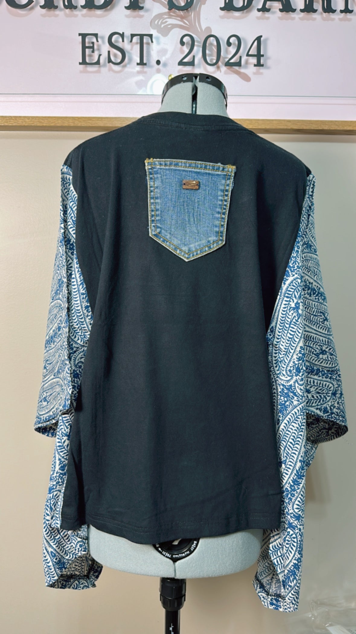 Bruce Springsteen Mix & Match Tee Black Blue Floral