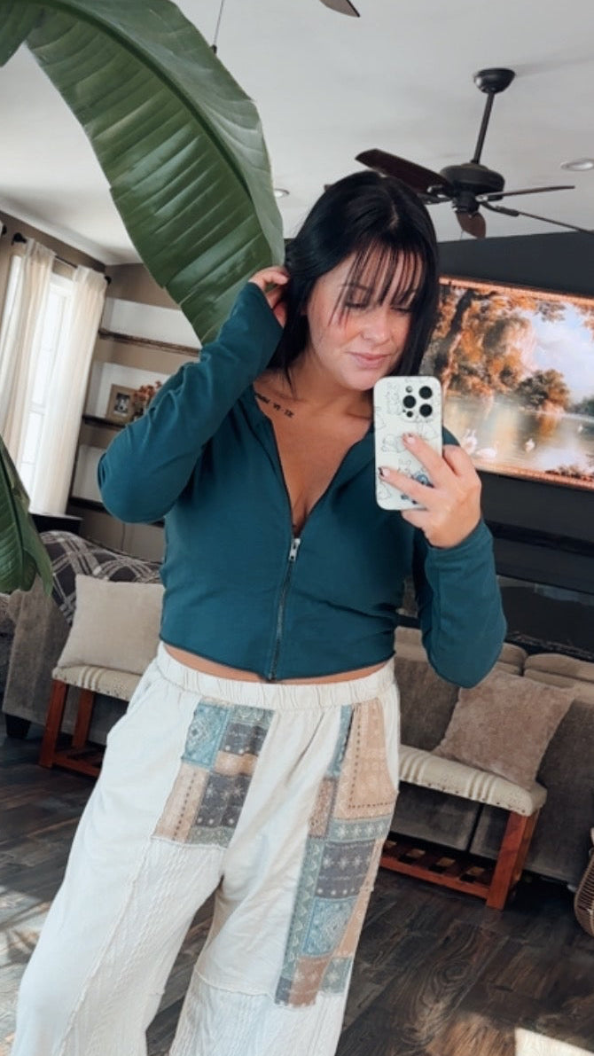 Colorpop Zip Up Jacket Deep Pond