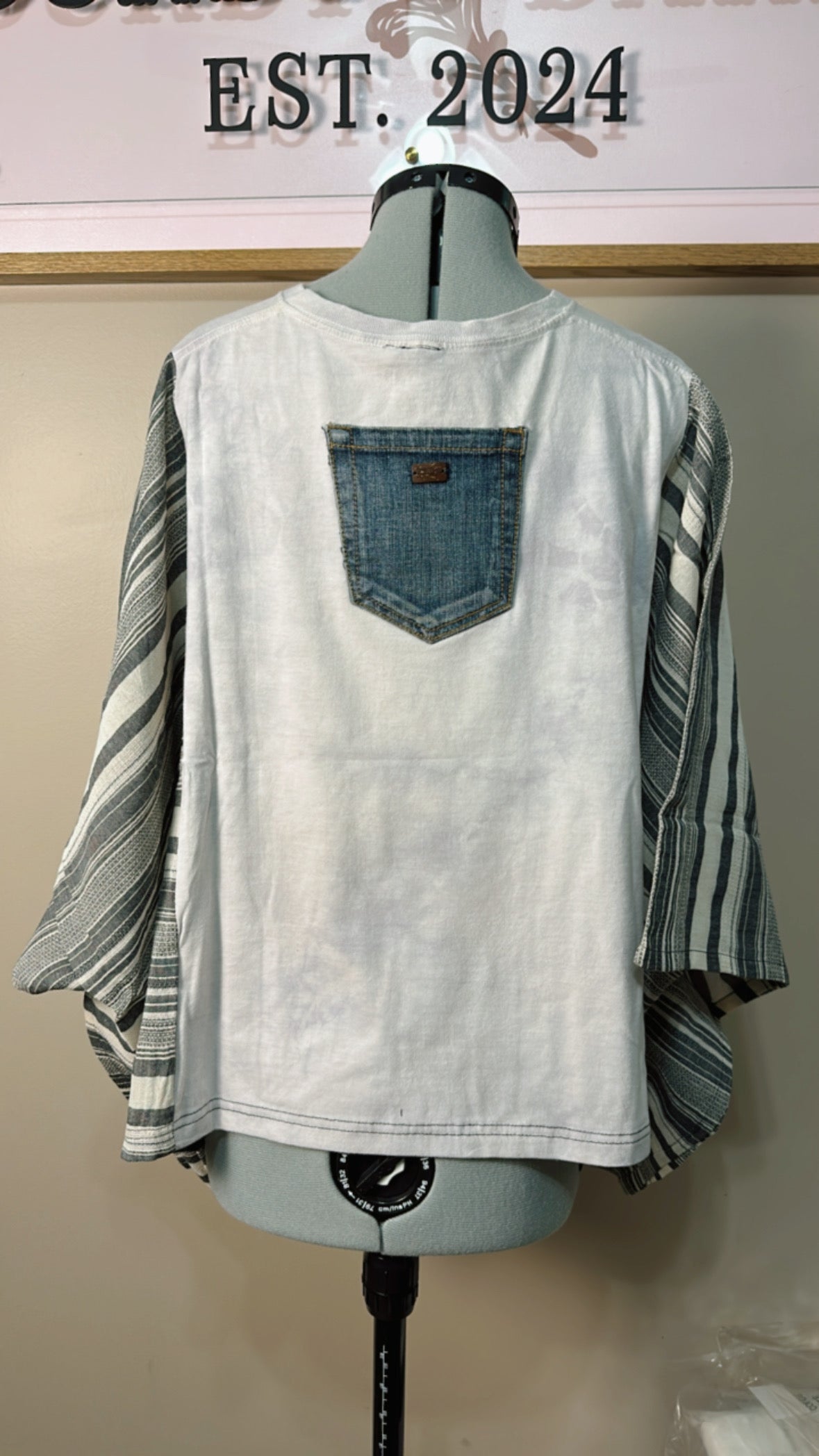 AC/DC Mix & Match Tee Grey Stripe