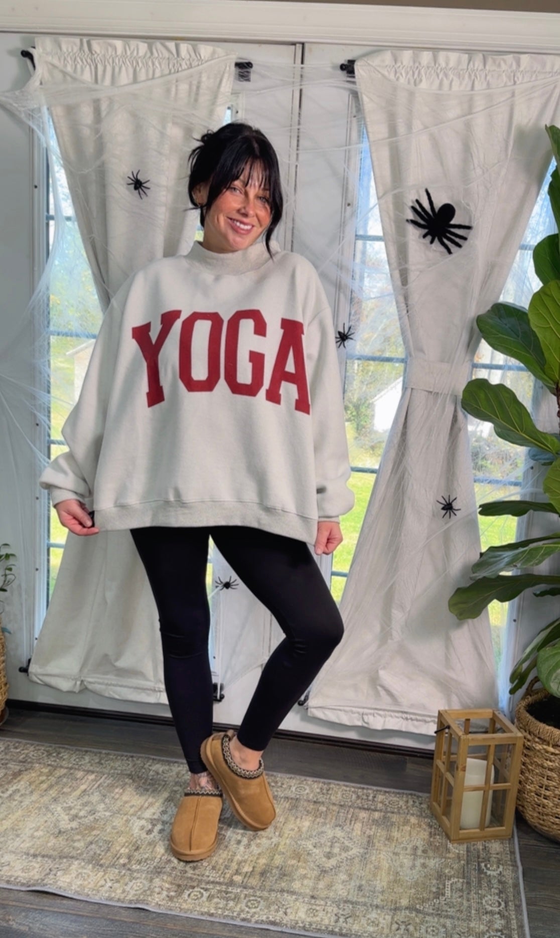 Pilates/Yoga Reversible Oversized Crewneck