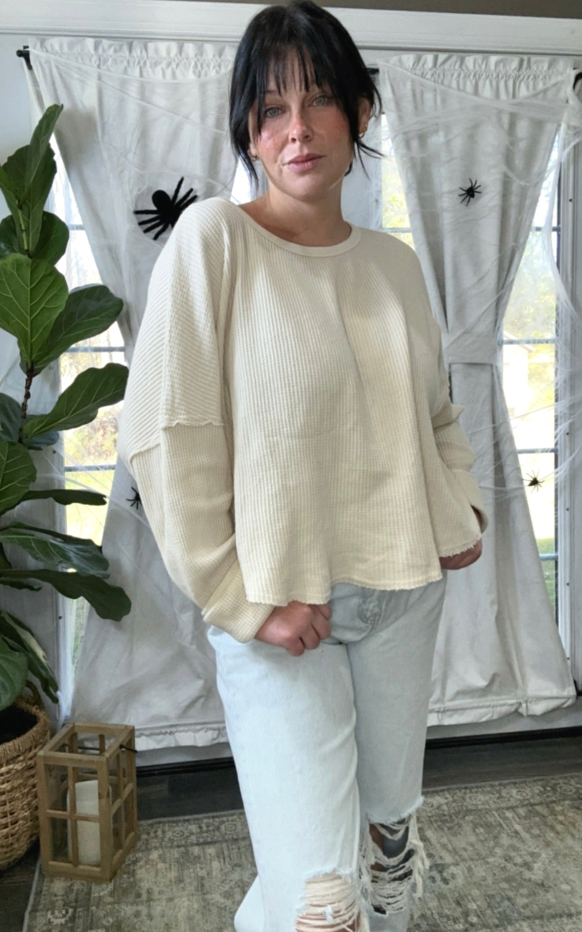 Crisp Air Waffle Knit Top