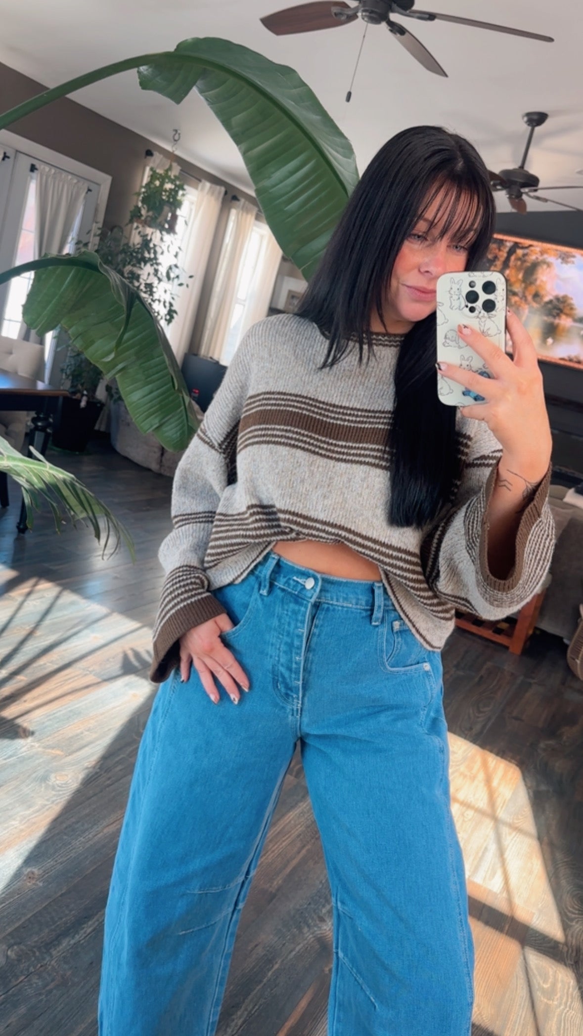Mocha Latte Striped Sweater