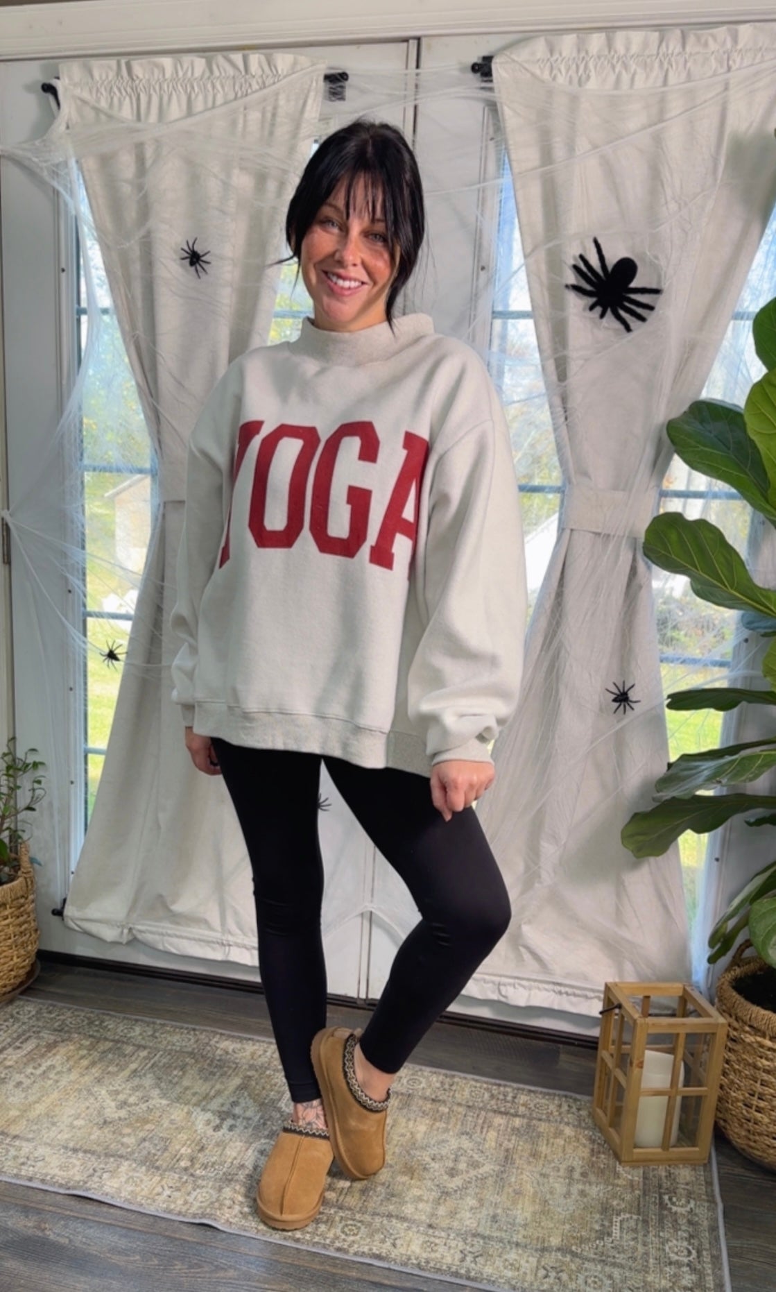 Pilates/Yoga Reversible Oversized Crewneck