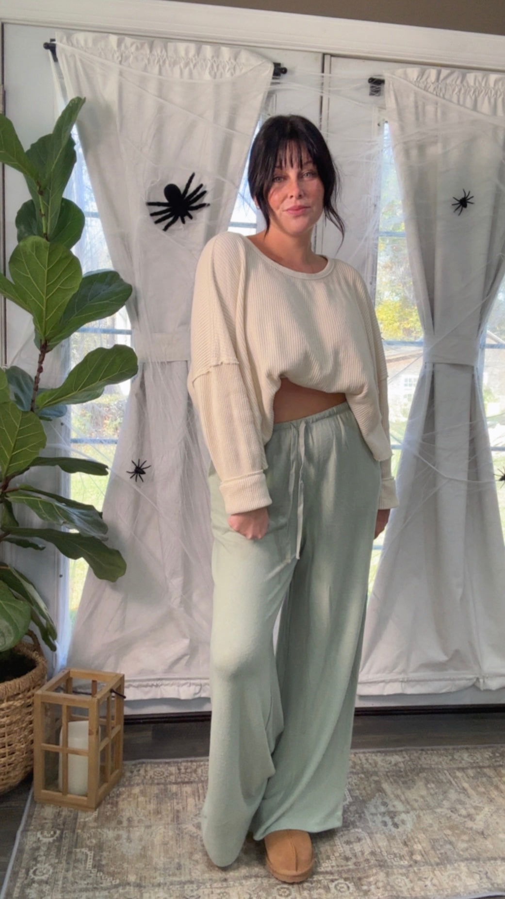 Fall Nights Lounge Pants Sage Green