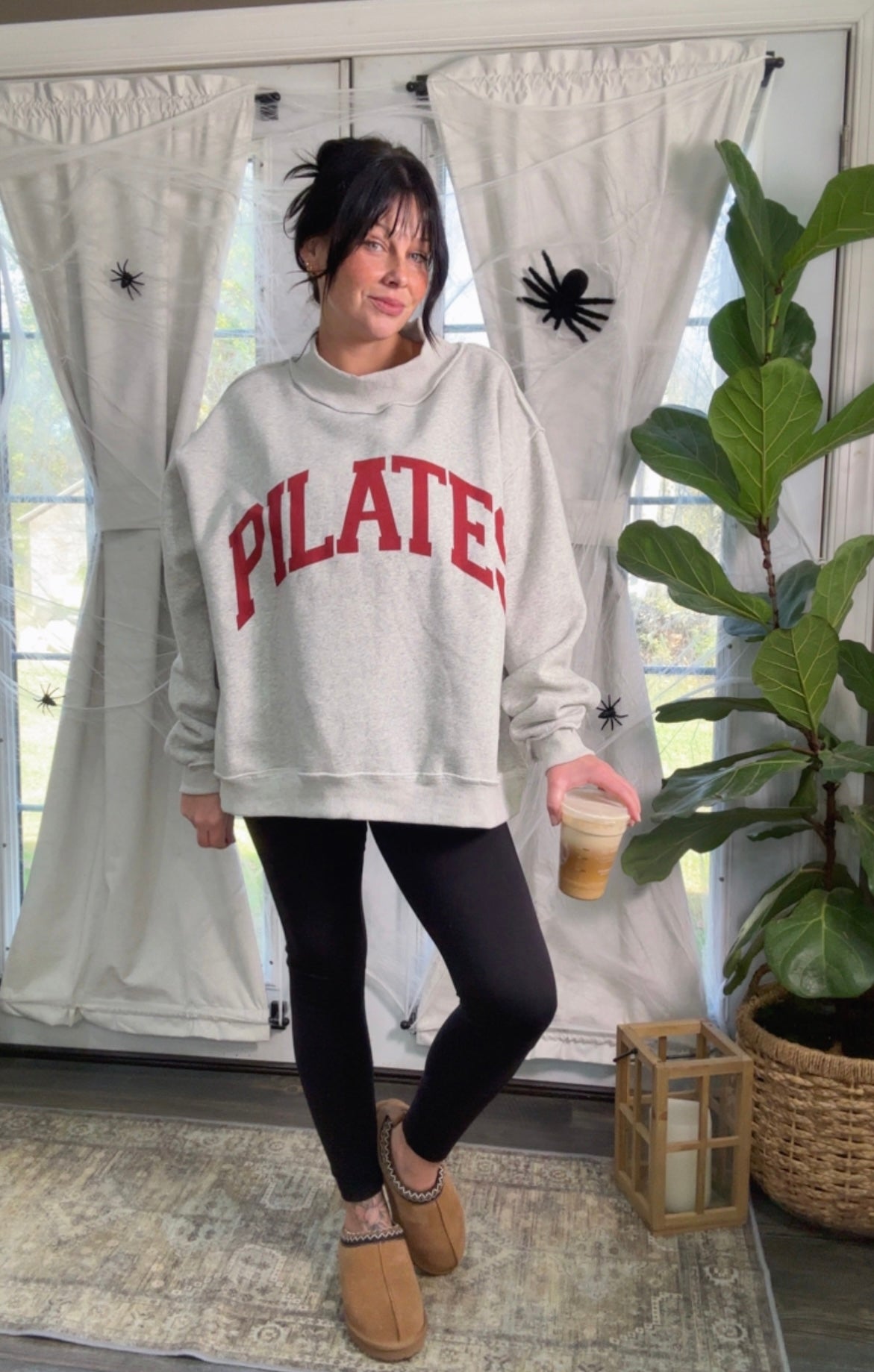 Pilates/Yoga Reversible Oversized Crewneck