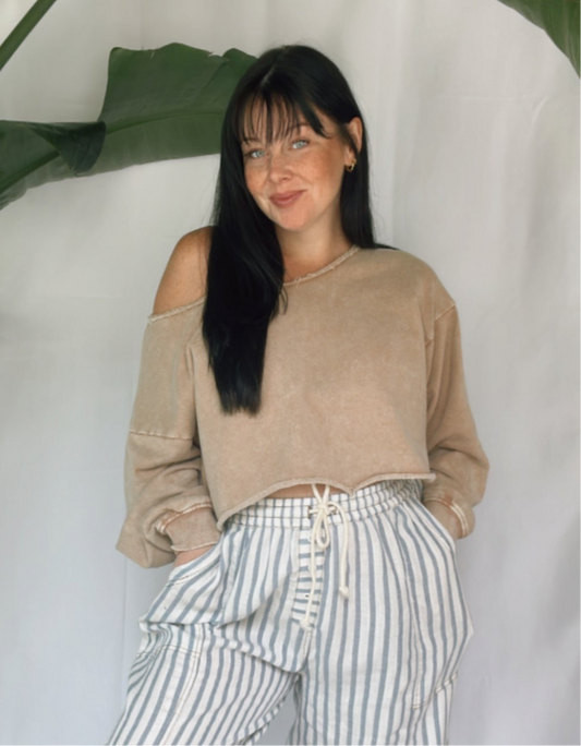 Sunday Funday Cropped Long Sleeve