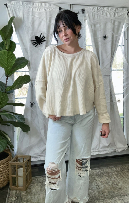 Crisp Air Waffle Knit Top