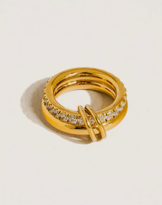 Justine Linked Hoop Ring