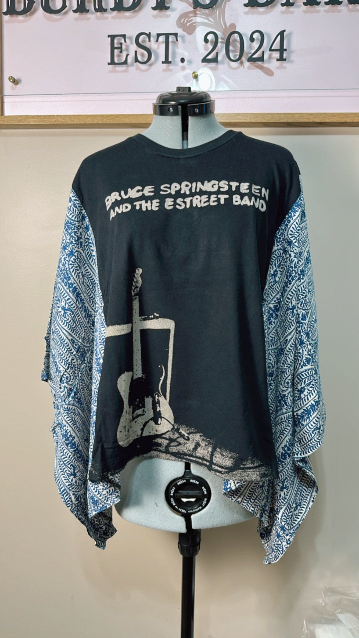 Bruce Springsteen Mix & Match Tee Black Blue Floral